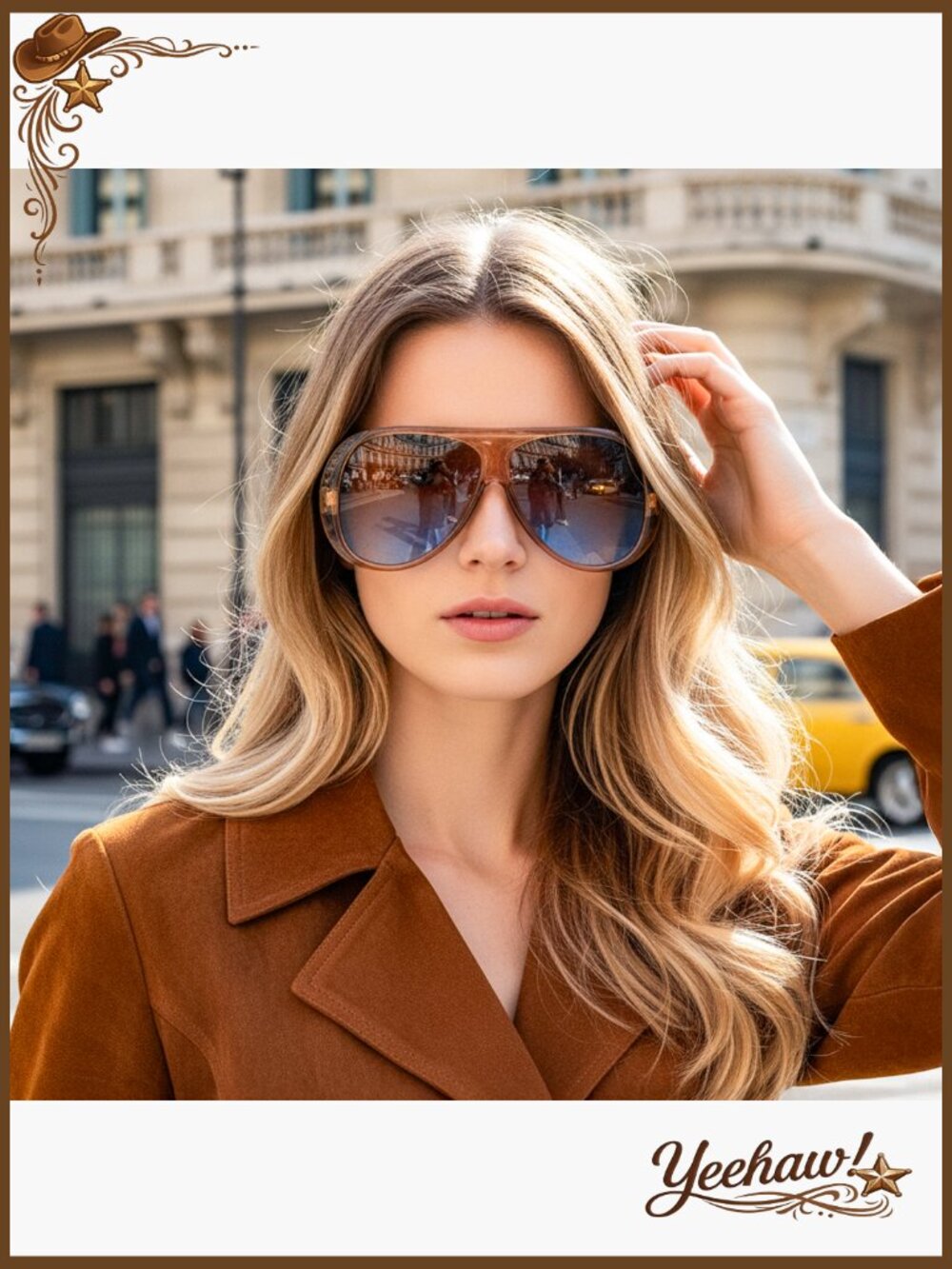 Retro Oversized Aviator Sunglasses Vintage 70s Style Shield Frame - Picture 7 of 7